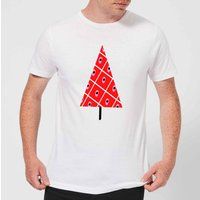 Spotty Christmas Tree Men's T-Shirt - White - 5XL - White