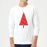 Spotty Christmas Tree Sweatshirt - White - XXL - White