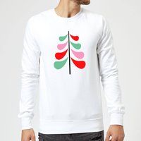 Simple Christmas Tree Sweatshirt - White - L - White
