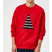 Dark Christmas Tree Sweatshirt - Red - S - Red