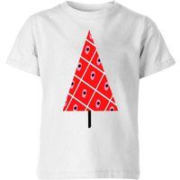 Spotty Christmas Tree Kids' T-Shirt - White - 7-8 Years - White