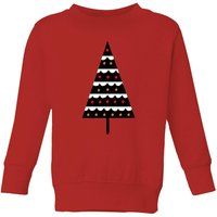 Dark Christmas Tree Kids' Sweatshirt - Red - 5-6 Years - Red