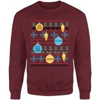 Friends Baubles Sweatshirt - Burgundy - XXL