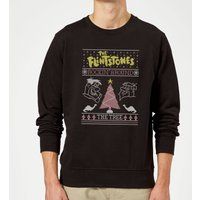Flintstones Rockin Around The Tree Christmas Jumper - Black - L