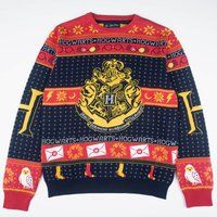 Harry Potter Back To Hogwarts Knitted Christmas Jumper -   L