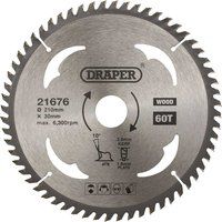 Draper SBW10 TCT Circular Saw Blade for Wood 210 x 30mm 60T