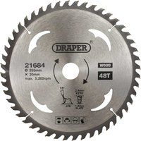 Draper TCT Circular Saw Blade for Wood, 255 x 30mm, 48T 21684