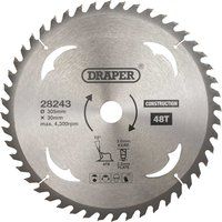 Draper TCT Construction Circular Saw Blade, 305 x 30mm, 48T 28243