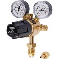 Draper 70147 Industrial Gas Bottle Regulator with Double Gauge, 300 bar, Gold