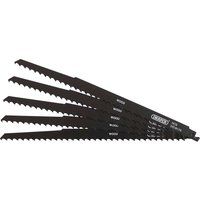 Draper 42615 Reciprocating Saw Blades for Pruning & Coarse Wood & Plastic Cutting, 300mm, 3tpi (Pack of 5)