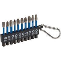 Draper Expert Impact Screwdriver Bit Set 50mm 1/4" Hex (10 Piece) - 04933