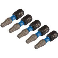 Draper 05493 TX-Star Impact Screwdriver Bits, T20 x 25mm (Pack of 5)