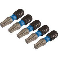 Draper 05495 TX-Star Impact Screwdriver Bits, T27 x 25mm (Pack of 5)