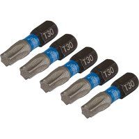 Draper Expert 05496 Impact Screwdriver Bits Torx T30 x 25mm Pack of 5