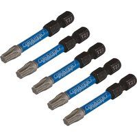 Draper Expert TX-STAR Impact Screwdriver Bits, T27 x 50mm, 1/4" Hex (Pack of 5)