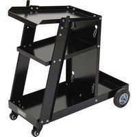 Draper 08005 3-Tier Welding Trolley, Heavy Duty Steel, Storage for Gas Bottle Tanks, 50kg, Black