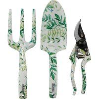 Draper 08994 AFTS/3 3pc Floral Pattern Garden Tool Set Trowel Fork Secateurs