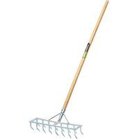 Draper Long Handled Steel Harrow Rake and Scarifier