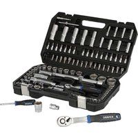 MEEC TOOLS 103 PIECE RATCHET + SOCKET SET 1/4" AND 1/2" SQ DR., SIMILAR TO 21536