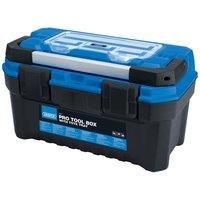 Heavy Duty Toolbox Locking Latch Box Tote Tray 20" Blue Draper 28050 Tool Box