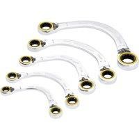 Draper 03941 Expert HI-TORQ Double Ring Ratchet Half Moon Spanner Set (5 Piece)