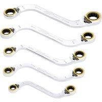 Draper 03947 Expert HI-TORQ Double Ring Ratchet S-Shape Spanner Set (5 Piece)