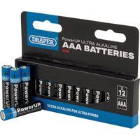 Draper PowerUP Ultra Alkaline AAA Batteries (Pack of 12)