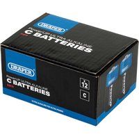 Draper 03978 PowerUP Ultra Alkaline C Batteries (Pack of 12)