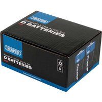 Draper PowerUP Ultra Alkaline D Batteries (Pack of 12) 03980
