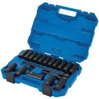 Draper 04577 HI-TORQ Metric Deep Impact Socket Set, 1/2" Sq. Dr. (19 Piece)