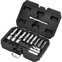Draper 12397 Thin Wall PSG Glow Plug Socket Set 3/8" and 1/4" Sq Dr (18 Piece)