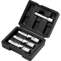 Draper 4 Piece Glow Plug Socket Set, 3/8" Sq. Dr. - 13605 - CRV Steel