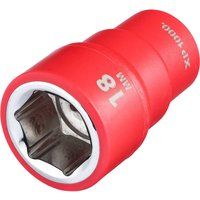 Draper XP1000 17654 VDE Socket, 3/8" Sq. Dr., 18mm
