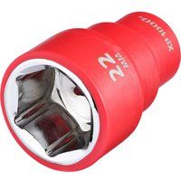 Draper XP1000 VDE Insulated Socket 3/8"D 22mm 6 Point Standard Length 17663