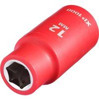 Draper XP1000 17753 VDE Socket, 1/2" Sq. Dr., 12mm