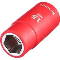 Draper XP1000 17762 VDE Socket, 1/2" Sq. Dr., 15mm