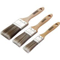 Draper 20439 Wood Handle Paint Brush Set (3 Piece)