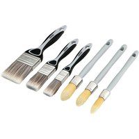 Draper 20450 Flat and Round Sash Paint Brush Set, 6pcs