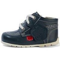 Kickers Navy Hi B Zip Crib Baby Boots