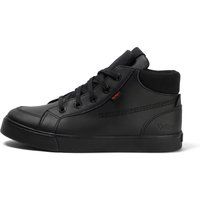 Kickers Youth Boy/'s Tovni Hi Double Tongue School Uniform Shoe, Black, 4 UK