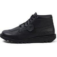 Adult Unisex Kick Boot Tumble Leather Black