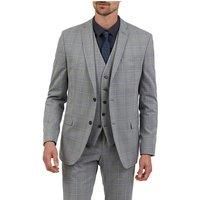 Limehaus Cool Grey Blue Check Men's Suit Jacket