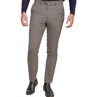 Marc Darcy Hardwick Tan Navy Check Tailored Fit Men's Suit Trousers
