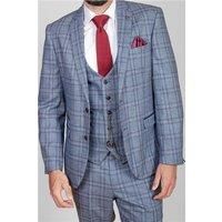 Marc Darcy Blue Abbot Tweed Men's Suit Jacket