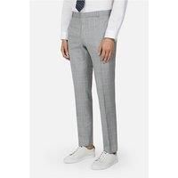 Ted Baker Slim Fit Grey & Pale Blue Check Men's Suit Trousers