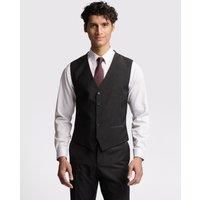 Ted Baker Slim Fit Black Panama Waistcoat by Suit Direct