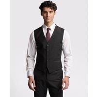 Premium Black Panama Slim Waistcoat