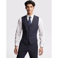 Ted Baker Slim Fit Navy Blue Panama Waistcoat