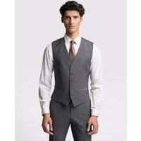 Ted Baker Slim Fit Charcoal Grey Panama Waistcoat