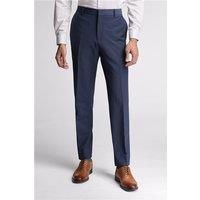 Premium Blue Panama Slim Suit Trousers